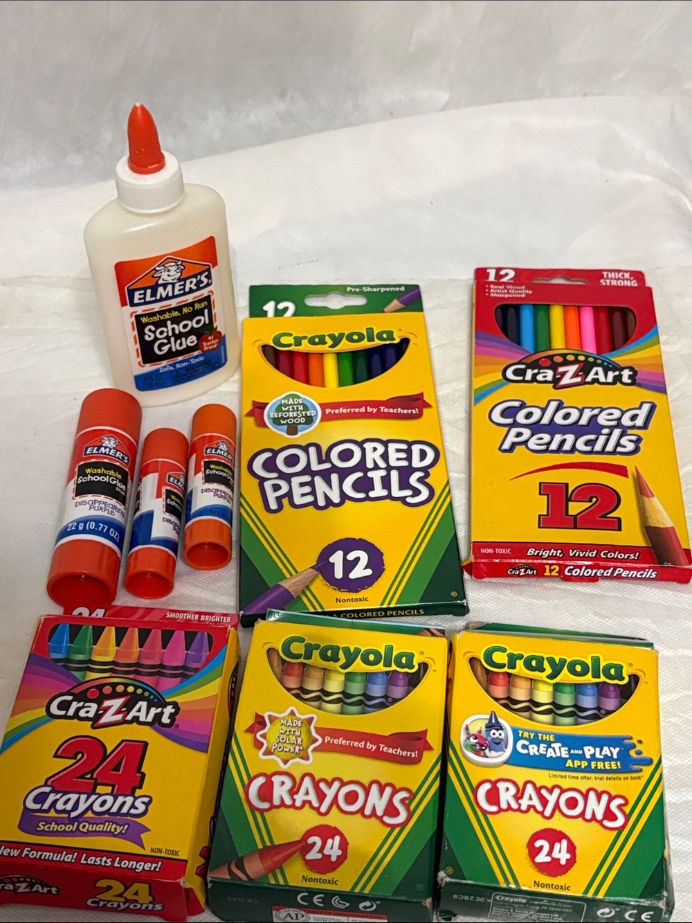 Elmer's & Crayola Supplies Bundle of 9